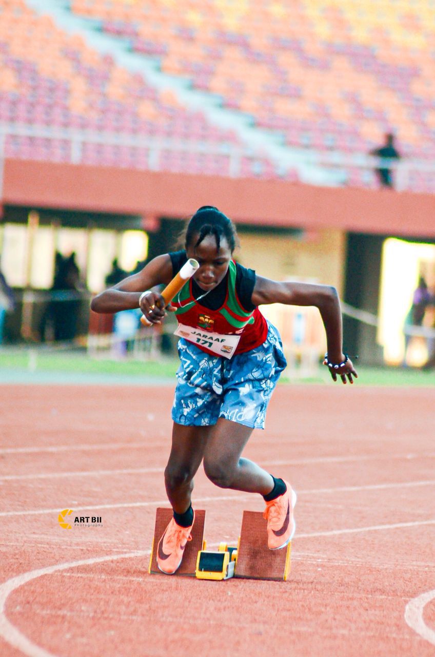 Athlète Jaraaf starting block